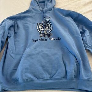 ADIDAS Soccer Colombia Navy White XLarge Sweatshirt Unisex Men's Blue Hoodie